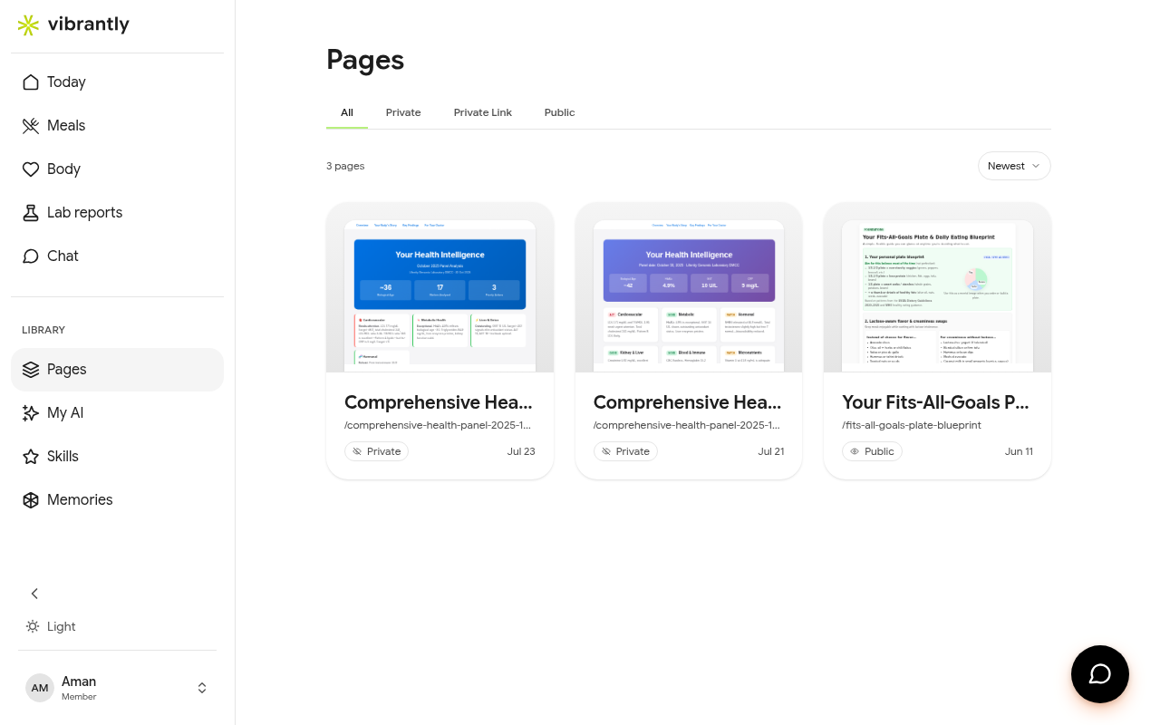 Pages — AI-generated health documents