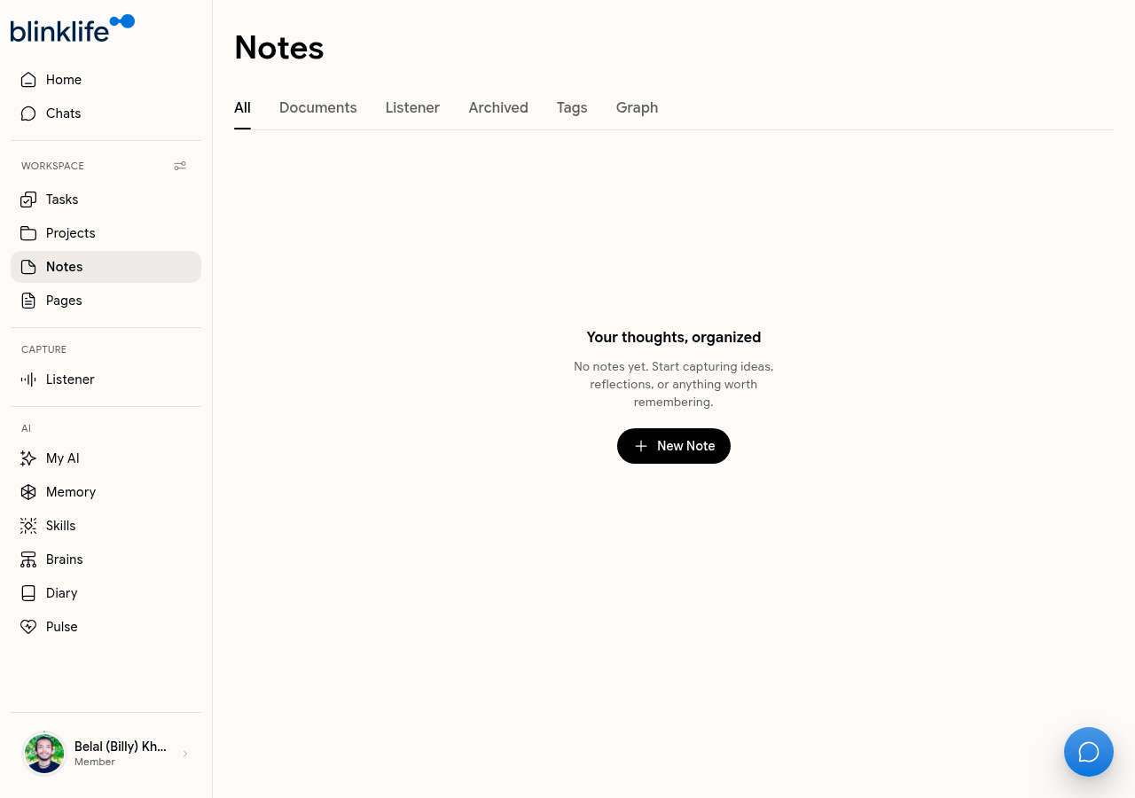 Notes list